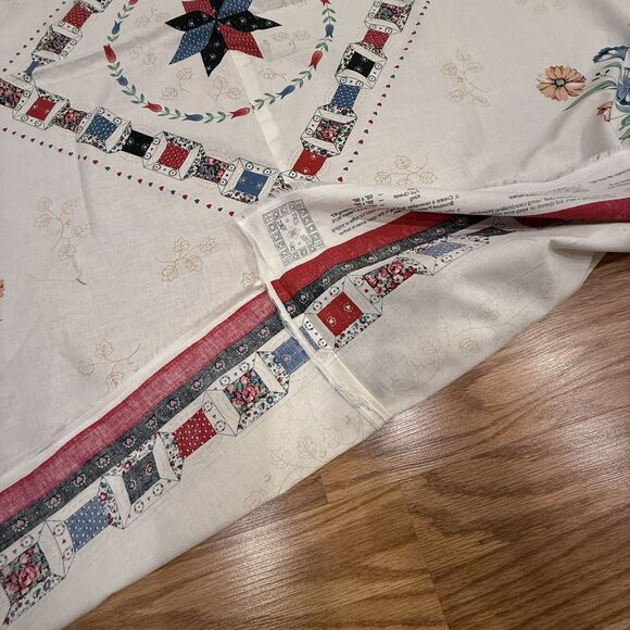 2 Vintage Wamsutta Cheater Quilt Panels *Sewn* Calico Quilt Panels READ 67"x58" - Picture 4 of 6